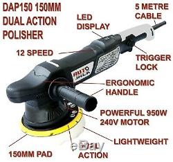 Professional Dual Action DA Car Polisher Buffer Sander Polishing Waxing Kit 240v