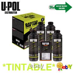RAPTOR Tintable 3.8l KIT (4 Bottles) UPOL + SHUTZ GUN + PAINT 500ml BUNDLE