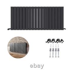 Radiator Horizontal Double Column Flat Panel Designer Heating Anthracite White