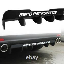 Rear Bumper Diffuser Lower Lid Cover Aero Parts Diy Kit for Universal Vehicle