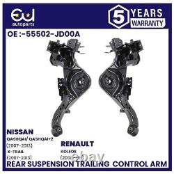 Rear Lower Pair Suspension Control Trailing Arm For Nissan Qashqai+fitting Kits