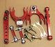 Red Front Rear Upper Lower Control Arm Camber Suspension Kit Civic 92-95 Eg6 Eg