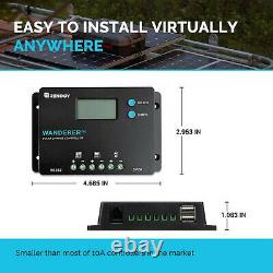 Renogy 100W Watt Mono Solar Panel Bundle Kit 12V with10A PWM Charge Controller USB