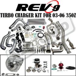 Rev9 Complete Bolt On T3 60-1 Turbo Charger Kit Fits 03-06 350z Z33/g35 Vq35de