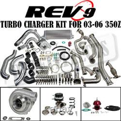 Rev9 Complete Bolt On T3 60-1 Turbo Charger Kit Fits 03-06 350z Z33/g35 Vq35de