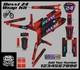 Revvi 24 Graphics Kit Holographic Chrome Wrap Red Carbon 24 E Bike