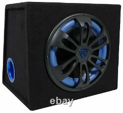 Rockville RVB12.1A 12 500w Active Powered Car Subwoofer+Sub Enclosure+Amp Kit