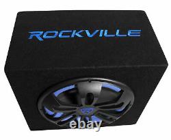 Rockville RVB12.1A 12 500w Active Powered Car Subwoofer+Sub Enclosure+Amp Kit