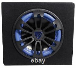 Rockville RVB12.1A 12 500w Active Powered Car Subwoofer+Sub Enclosure+Amp Kit