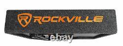 Rockville RVE12CA 12 1400w Slim Vented Powered Car Subwoofer Sub Enclosure+Kit