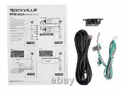 Rockville RVE12CA 12 1400w Slim Vented Powered Car Subwoofer Sub Enclosure+Kit