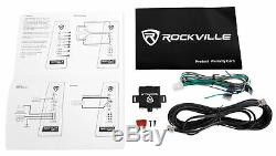 Rockville RWS12CA Slim 1200 Watt 12 Powered Car Subwoofer Enclosure + Wire Kit