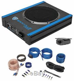 Rockville USS10 10 800w Slim Under-Seat Powered Car/Truck Subwoofer Sub+Amp Kit