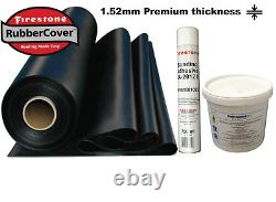 Rubber Roofing Kit For Flat Roofs 1.52mm Premium EPDM membrane & Adhesives Only