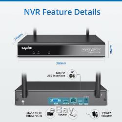 SANNCE Wireless CCTV 1080P 8CH NVR IP Cameras Security System Kit IP66 IR Night