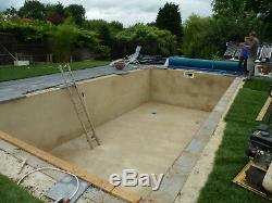 SWIMMING POOL DIY SELF BUILD BLOCK & LINER POOL KIT 24 ft X 12 ft FLAT FLOOR