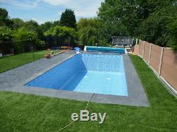 SWIMMING POOL DIY SELF BUILD BLOCK & LINER POOL KIT 24 ft X 12 ft FLAT FLOOR