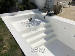 SWIMMING POOL DIY SELF BUILD CONCRETE RE-ENFORCED POOL KIT 24' x 12 FLAT FLOOR