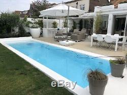 SWIMMING POOL DIY SELF BUILD CONCRETE RE-ENFORCED POOL KIT 24' x 12 FLAT FLOOR