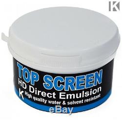 Screen Printing Kit with Frame Hinge clamps Ink Squeegee Emulsion Exposure etc