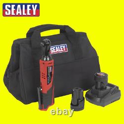 Sealey CP1202KIT Ratchet Wrench Kit 3/8 Sq Drive 12V 2 Batteries + Storage Bag