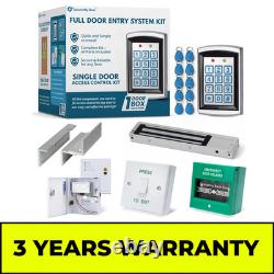 Securemydoor Full Door Entry Kit Security System with Electric Maglock Lock