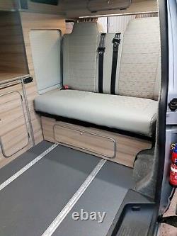 Sliding Rock n roll bed and rail package. Upholstered bed and VW t5/t6 rail kit