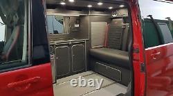 Sliding Rock n roll bed and rail package. Upholstered bed and VW t5/t6 rail kit