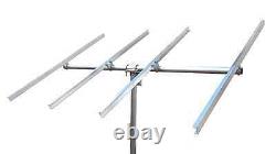 Solar panel pole mount 4 arm kit, Aluminum, up to 2 large or 4 smaller panels