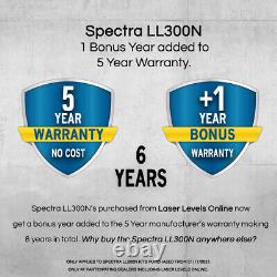 Spectra LL300N Rotary Laser Level Kit, Detector, Tripod & Staff. 6-Year Warranty