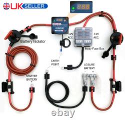 Split Charge Relay Kit Starter Battery Charger to Leisure Battery For Camper Van Split Charge Relay Kit Starter Battery Charger to Leisure Battery For Camper Van
