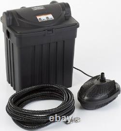 Swell UK Pond Filter Box Premium Kits + Pump UV Clarifier Hose and Clips for Koi