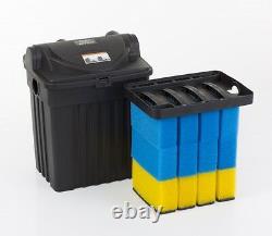 Swell UK Pond Filter Box Premium Kits + Pump UV Clarifier Hose and Clips for Koi