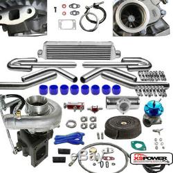 T04e 8pc T3/t4 Universal Turbo Kit V-band Turbocharger Wastegate Intercooler