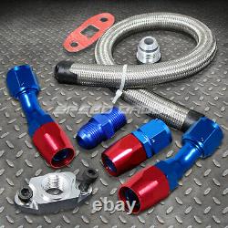 T04e T3/t4 A/r. 63 57 Trim 400+hp Stage III Turbo Charger+oil Feed+drain Line Kit