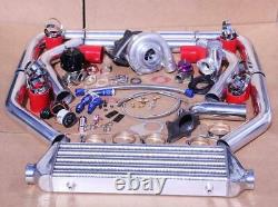 T3/t4 Turbo Turbocharger Kit Ar. 63 Stage 3 350hp CIVIC Crx Del Sol Integra 88-00