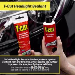 T-Cut Headlight Restoration Kit Polishing Compound & Restorer Sealant Headlamp