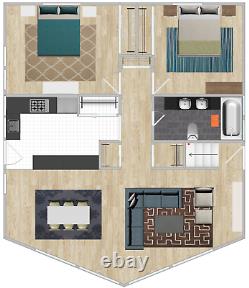 Tahoe A-Frame 32 x 38 Customizable Shell Kit Home, delivered ready to build