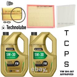 To Fit Vw Crafter 2.0 Tdi Service Kit 10l 507 + 3 Filters + Plug Brand New