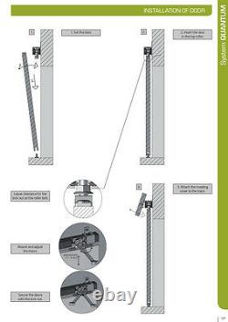Top Hung Sliding Door Track Gear System Kit Tracks 2000mm and 3000mm