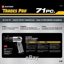 Trades Pro 71 Piece Air Tool and Accessories Kit with Storage Case, 836668