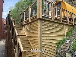 Traditional Handrail Decking Kit, Multiple Lengths, Treated Timber, Top Quality