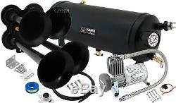 Train Horn Kit for Truck/Car/Semi Loud System /1.5G Air Tank /150psi /4 Trumpets