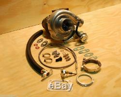 Turbo + Oil Drain + Feed + Internal Wastegate Turbocharger Install Kit T3/t4 Ss