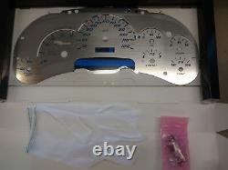 US Speedo Stainless Steel Gauge Face Kit Blue Text & Matching Needles GM 03-06