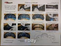 US Speedo Stainless Steel Gauge Face Kit Blue Text & Matching Needles GM 03-06