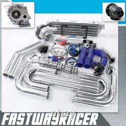 Universal T3/T4 T04E Hybrid Turbo Kit Turbo Starter Kit Wastegate Intercooler