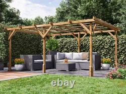 Utopia Wooden Pergola Garden Kit Plants Frame W4m x D3m (13' 1 x 9' 10)