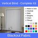 Vertical Blinds Blackout Fabric Made To Measure Complete Kit (89mm)