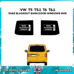 VW T6 BLACK OUT FAKE Barn Door Windows Bonding KIT
